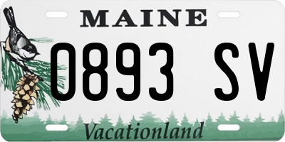 ME license plate 0893SV