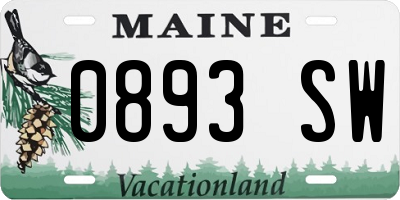 ME license plate 0893SW