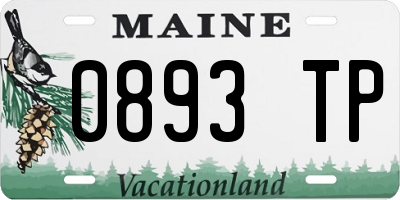 ME license plate 0893TP