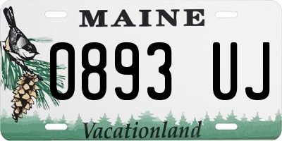 ME license plate 0893UJ