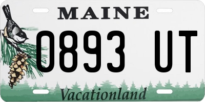 ME license plate 0893UT