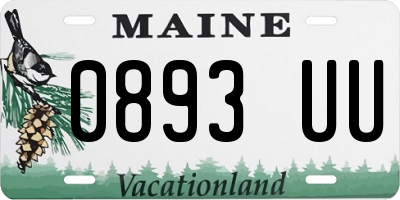 ME license plate 0893UU