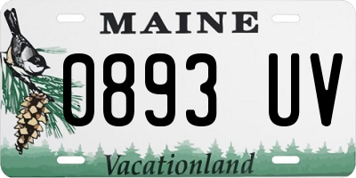 ME license plate 0893UV