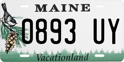 ME license plate 0893UY
