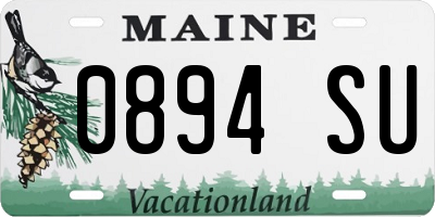 ME license plate 0894SU