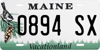 ME license plate 0894SX