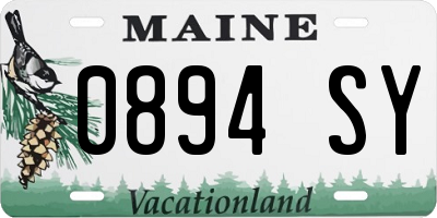 ME license plate 0894SY