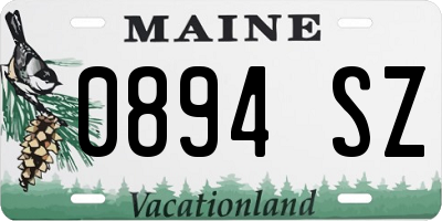 ME license plate 0894SZ
