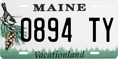 ME license plate 0894TY