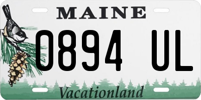 ME license plate 0894UL
