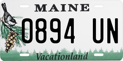 ME license plate 0894UN