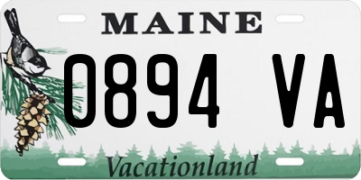 ME license plate 0894VA