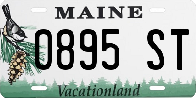 ME license plate 0895ST