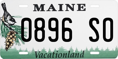 ME license plate 0896SO