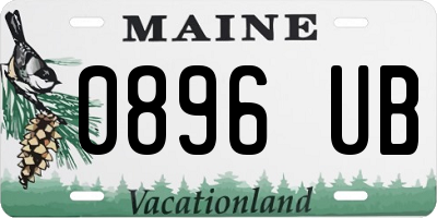 ME license plate 0896UB