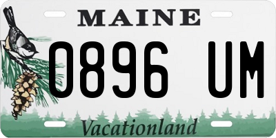 ME license plate 0896UM