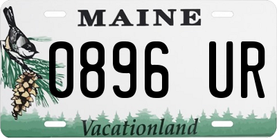 ME license plate 0896UR