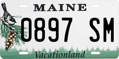 ME license plate 0897SM