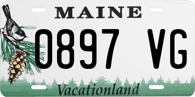 ME license plate 0897VG