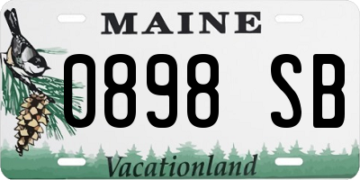 ME license plate 0898SB