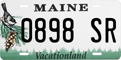 ME license plate 0898SR