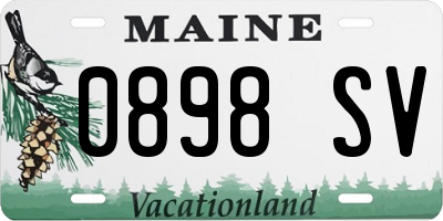 ME license plate 0898SV