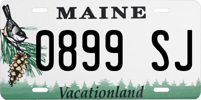 ME license plate 0899SJ
