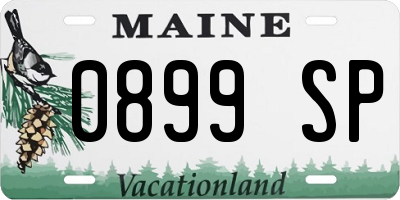 ME license plate 0899SP
