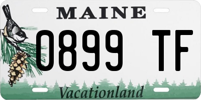 ME license plate 0899TF