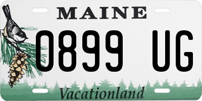 ME license plate 0899UG