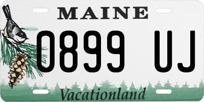 ME license plate 0899UJ