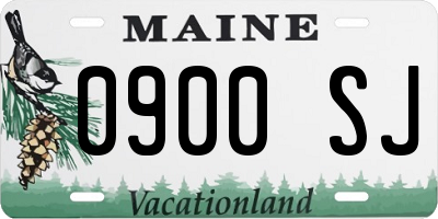 ME license plate 0900SJ