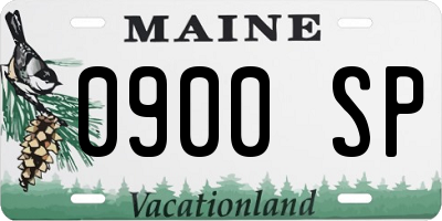 ME license plate 0900SP