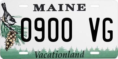 ME license plate 0900VG