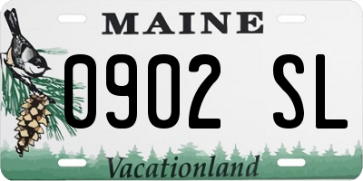 ME license plate 0902SL