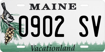 ME license plate 0902SV