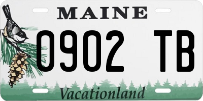 ME license plate 0902TB