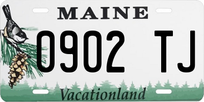 ME license plate 0902TJ