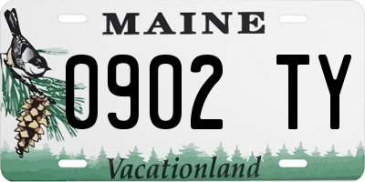 ME license plate 0902TY