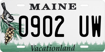 ME license plate 0902UW