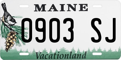 ME license plate 0903SJ