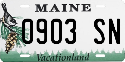ME license plate 0903SN
