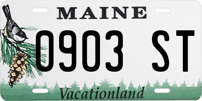 ME license plate 0903ST