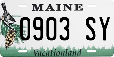 ME license plate 0903SY