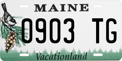 ME license plate 0903TG