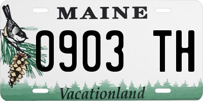 ME license plate 0903TH