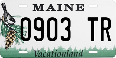 ME license plate 0903TR