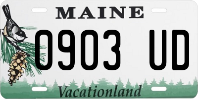 ME license plate 0903UD