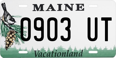 ME license plate 0903UT