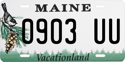 ME license plate 0903UU